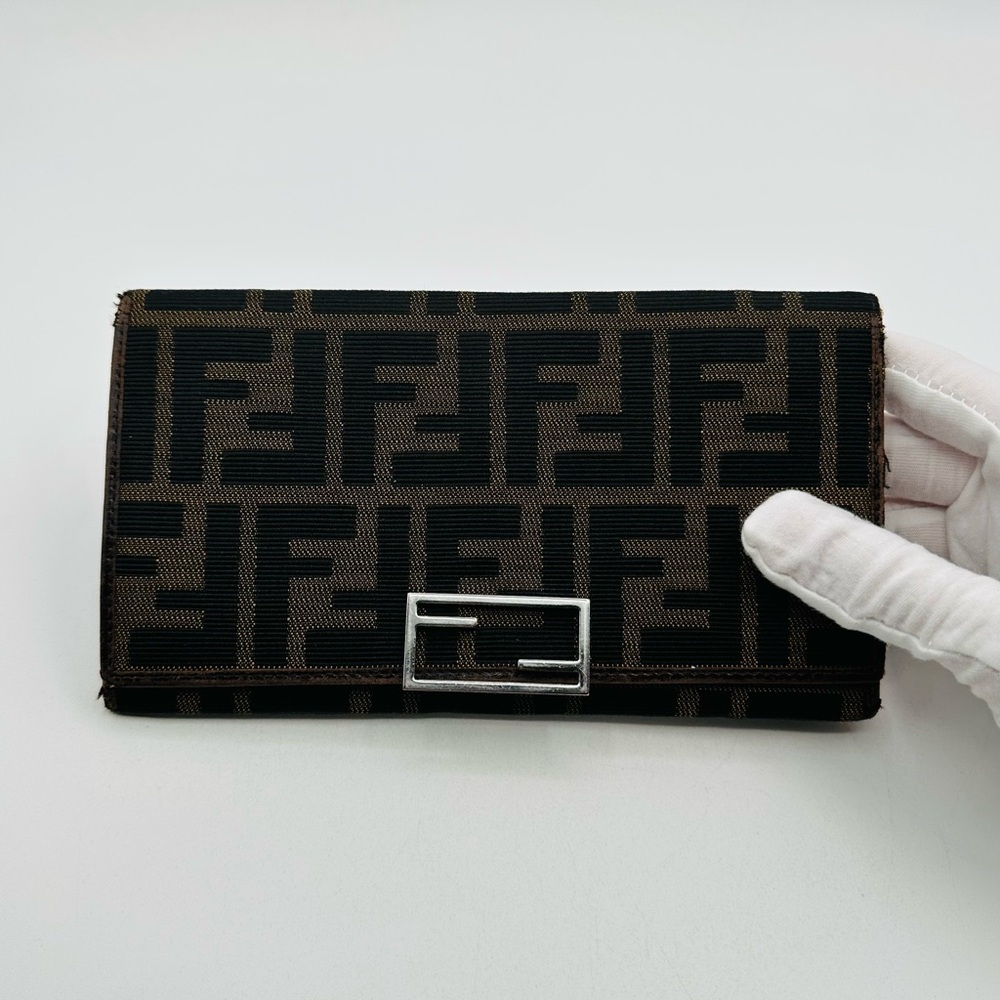 Fendi Long Silver Clasp Wallet
